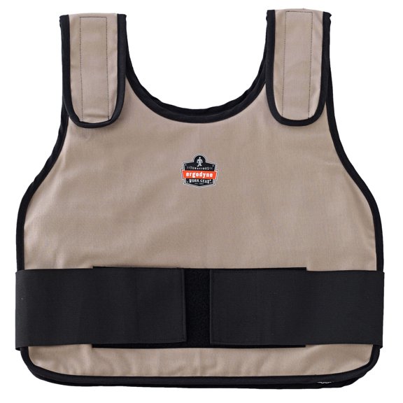 Ergodyne Chill-Its® 6235 Standard Phase Change Cooling Vest - Vest Only, Khaki, S/M
