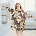 thumbnail image 5 of Cute Dogs Frenchie ﻿Wearable Blankets Hoodie Oversize Sherpa Wearable Soft Blanket Warm Cozy 3-14 Age, 5 of 7