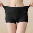 thumbnail image 2 of KHONTS Women's Seniors Plus Size Ribbed Panties Comfy Soft Seamless Full Coverage Boxer Brief High Waist Tummy Control Briefs Black XXL, 2 of 9