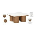 thumbnail image 2 of Meridian Furniture Pavilion Cream Boucle Fabric Bench, 2 of 6