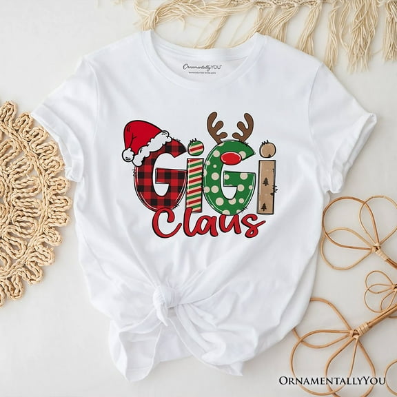 Gigi Claus Retro Christmas T-Shirt, Matching Family Holiday Tee
