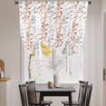 thumbnail image 3 of Orange Grey Botanical Balloon Curtains for Living Room/French Door, Spring Floral Summer Farmhouse Tie Up Curtains 63 Inch Length Energy Saving Kitchen Curtains Shades for Windows 42"x63", 3 of 8