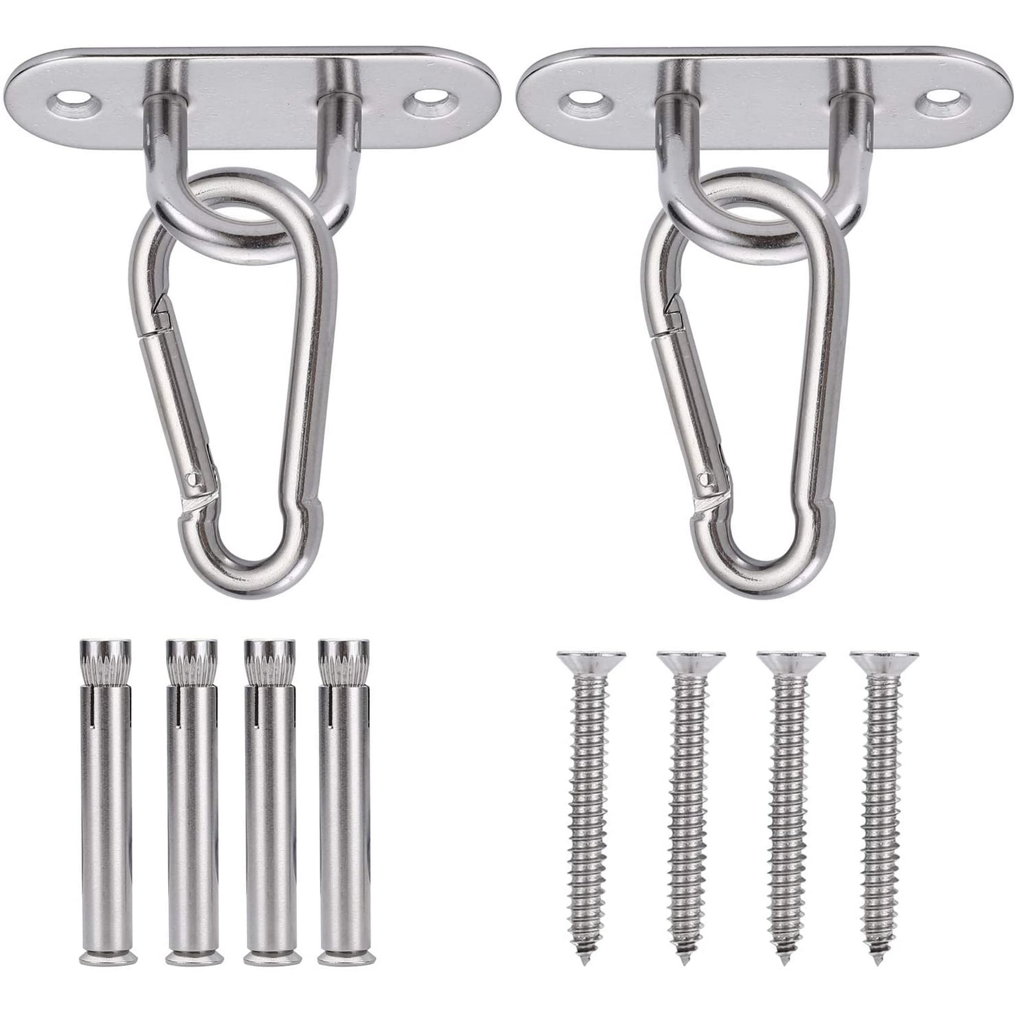 2 Pieces Ceiling Hooks Heavy Duty Ceiling Hooks with Stainless Steel for Concrete Wood Sets Yoga Hammock Hanging Chair Yoga Punching Bag Walmart