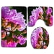 thumbnail image 1 of ABPHQTO Flor de nacimiento Juego de alfombras de baño de 3 piezas Alfombra de baño Alfombra de contorno y tapa de inodoro, 1 of 2
