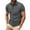 Dark Gray, variant on Mens Short Sleeve Button Up Summer Casual Solid Color Sports Shirt Short Sleeved Lapel Shirt