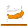thumbnail image 3 of For 04 05 06 Sebring Convertible Front Bumper Cover Assembly Primed CH1000401, 3 of 5