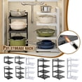 thumbnail image 3 of Pot Rack Organizers Adjustable Pot Lid&Pan Holders For Kitchen Storage; P39C X1H4, 3 of 8