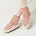 thumbnail image 3 of Owordtank Ballet Warm up Booties Dance Slippers Ankle Boots with Strap, 3 of 7