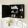 thumbnail image 6 of Giantex Bathroom Medicine Cabinet with Mirror, Wall Mounted Storage Cabinet, Space Saver for Bathroom, Black, 6 of 7