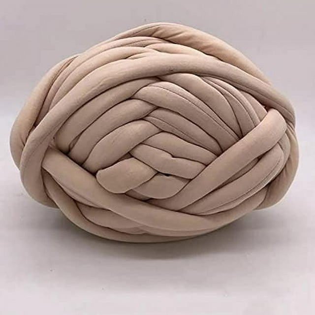 TRENDYBOY Crochet Kit Yarn 500g/Ball DIY Super Thick Chunky Yarn Cotton Wool Tube Crochet Yarn Bulky Arm Roving Knitting Blanket Hand Knitting Spin Yarn (Color : 9)