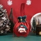 thumbnail image 5 of Bolsa Navideña con Forma de Manzana, con Cordón Ajustable, Ideal para Dulces y Regalos. Diseño con Estampado de Papá Noel, Copos de Nieve y Muñeco de Nieve. Material: Tela. Medidas: 13 X 23 Cm. Multi, 5 of 6