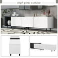 thumbnail image 4 of Aukfa TV Stand with 3 Large Drawers for TVs up to 80" - White, 4 of 8