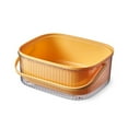 thumbnail image 1 of Reheyre Stackable Drain Basket with Handle PP Nordic Style Double-layer Washing Strainer Kitchen Supplies, 1 of 8