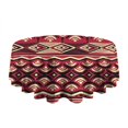 thumbnail image 5 of Round Waterproof Tablecloth 60×60 Inch, African Art Reusable Indoor/Outdoor Durable Table Cover for Party Kitchen Dinner Room Decor, 5 of 6