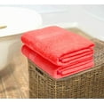 thumbnail image 5 of MALLONI HOME 100% Premium Cotton 2 Pack Oversized Bath Towel Set 28x55 inches, Large Bath Towels, Ultra Absorbant Compact Quickdry & Lightweight Towel, Ideal for Gym Travel Camp Pool - Coral Orange, 5 of 7