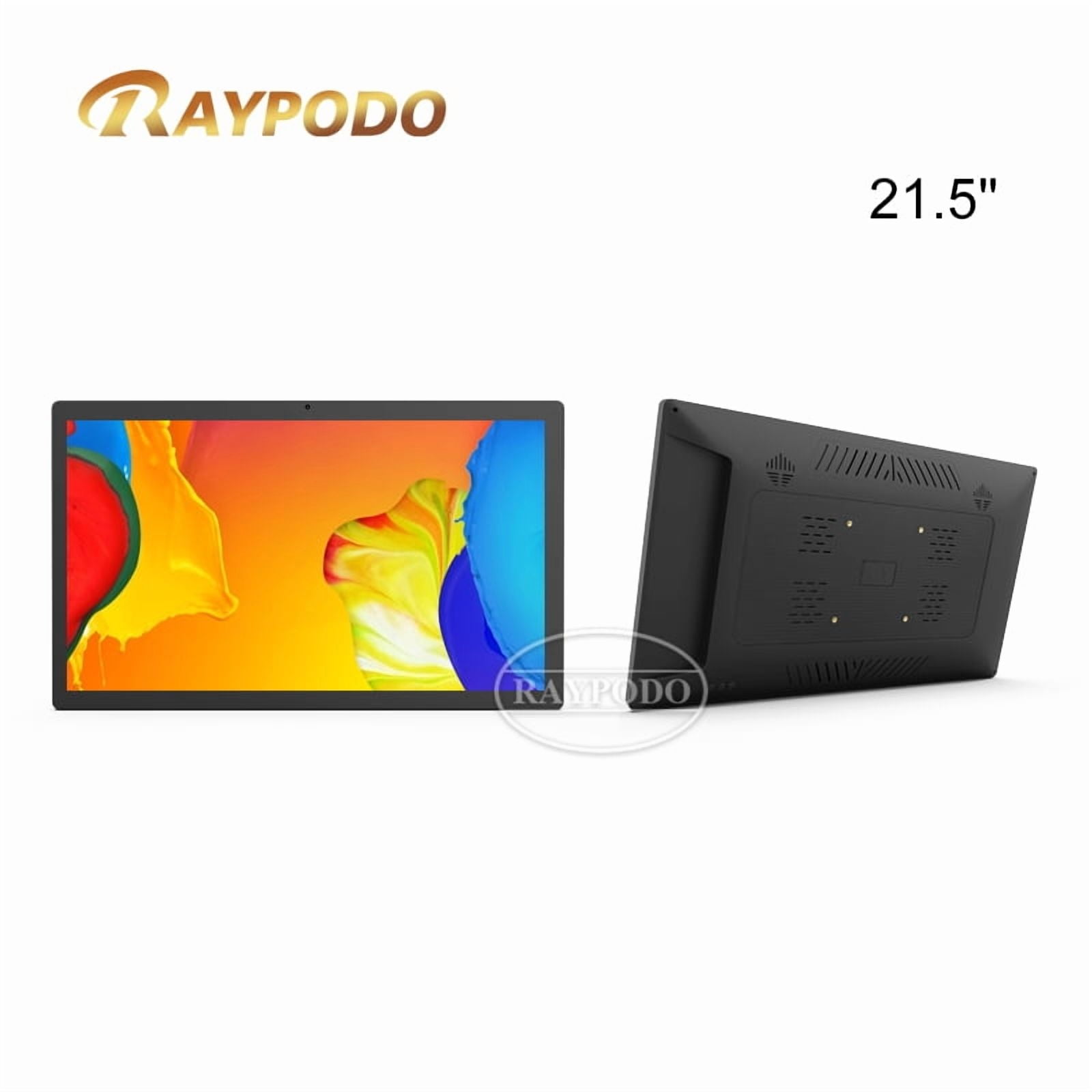 ​​Raypodo 21.5 Inch FHD Android 11.0 Digital Signage Tablet, Quad-Core RK3566, 4GB RAM 32GB ROM, Capacitive Touch Screen, Wall Mount, Wi-Fi, Black​​