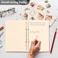 thumbnail image 4 of FORMRS 1-Subject Spiral Notebook 8" x 5" College Ruled 60 Refillable Sheet A5 Hard Cover, Red Watercolor Seashells, 4 of 7