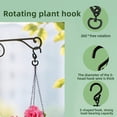 thumbnail image 6 of 360° Swivel Plant Hanger Hook Heavy Duty 33 lbs Capacity Rotating Hanging Bracket for Bird Feeders Wind Chimes Patio Decor Black, 6 of 8