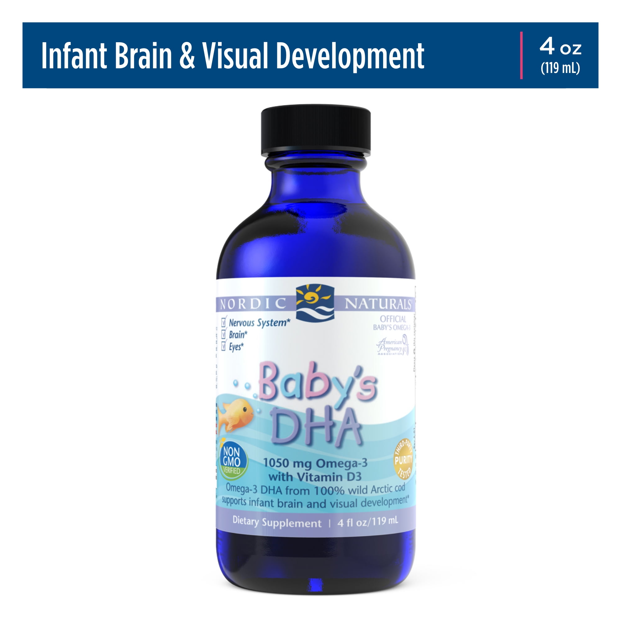 Nordic Naturals Baby's DHA Liquid with Dropper, 1050 Mg, Fish Oil, 4 Fl