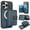 Blue, variant on Decase for iPhone 15 Pro Max Flip PU Leather Back Cover with 2-in-1 Detachable Magnetic Wallet with 5 Card Slots Compatible Mag-Safe and RFlD Blocking Kickstand and Wireless Charging,Black