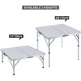 thumbnail image 3 of Lineslife 32" Square Folding Card Table, Lightweight Portable Fold in Half Small Card Tables for Adults Indoor Outdoor Use, White, 3 of 8