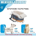 thumbnail image 2 of Center Console Dog Car Seat for Small Dogs & Cats, Elevated Plush Pet Car Seat with Safety Leash, Washable Carrier, Fits Front Vehicle Console (Up to 10 lbs, Cream White), 2 of 7