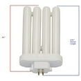thumbnail image 4 of lumenivo FML Lamp 27 Watt 2700K Fluorescent Bulb Replacement FML 27W 2700K Bulb for 4 Prong Reading Lamp or Small Floor 4 Bulb Light – Plug in 27K CFL Grow Light – 4 Pin Warm White Bulb, 4 Pack, 4 of 6