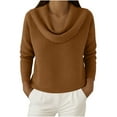 thumbnail image 2 of YueHuiYing Womens Long Sleeve Tunic Top V Neck Shirts Dressy Casual Business Blouses Pullover Sweatshirt, 2 of 9