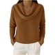 thumbnail image 2 of Uootdi Women's Waffle Knit Tops Cowl Neck Long Sleeve Clothes Trendy Casual Loose Relaxed Fit Knit Pullover Gift, 2 of 9