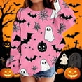 thumbnail image 2 of Auroural Girls Clothes Size 10-12 Girls Boys Halloween Prints Casual Loose Fleece-Lined Warmth Long Sleeve Round Neck Sweatshirt Kids, 2 of 5