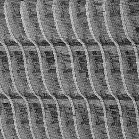 Ahgly Company Machine Washable Indoor Square Transitional Gray Wolf Gray Area Rugs, 7' Square