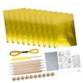 thumbnail image 4 of Kit de arte con láminas en relieve, materiales de lámina de doble cara, proyecto de arte, manualidades de metal Oro, 4 of 9