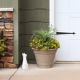 thumbnail image 6 of Sunnydaze Franklin 20" x 20" x 15" Round Beige Polyresin Outdoor Planter Pot, 6 of 9