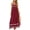 Dark Red, variant on Women Summer Flowy Maxi Dress Casual Sleeveless Spaghetti Strap Ruffle Beach Long Dresses