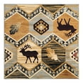 thumbnail image 3 of Unique Loom Pioneer Collection Area Rug - Billings (5' 3" Square Blue/Beige), 3 of 9
