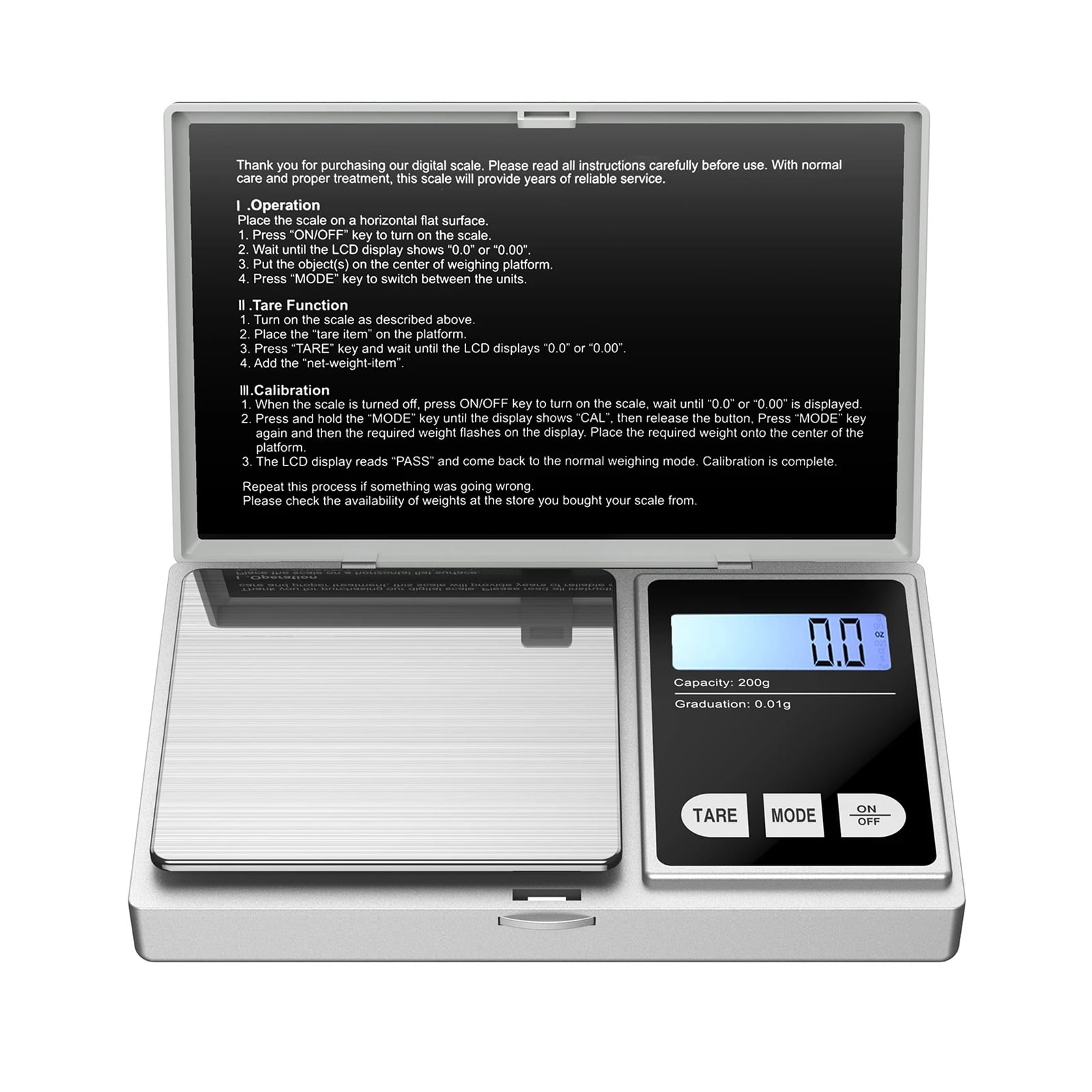 500/0.01g 200g/0.01g LCD Portable Mini Electronic Digital Scales Pocket Case Postal Kitchen Jewelry Weight Balance Scale