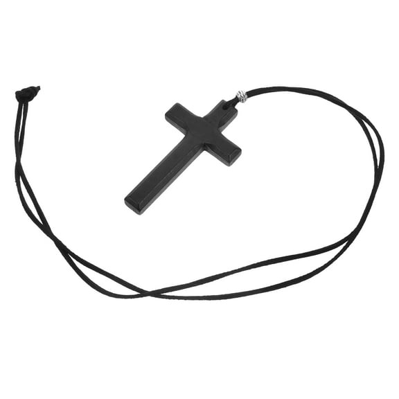 2 Pcs Cross Pendant Rear View Mirror Accessories Wood Crosses Car Hanging Ornament Car Mirror Hanging Accessories Cute Car Decor Rearview Mirror Charm