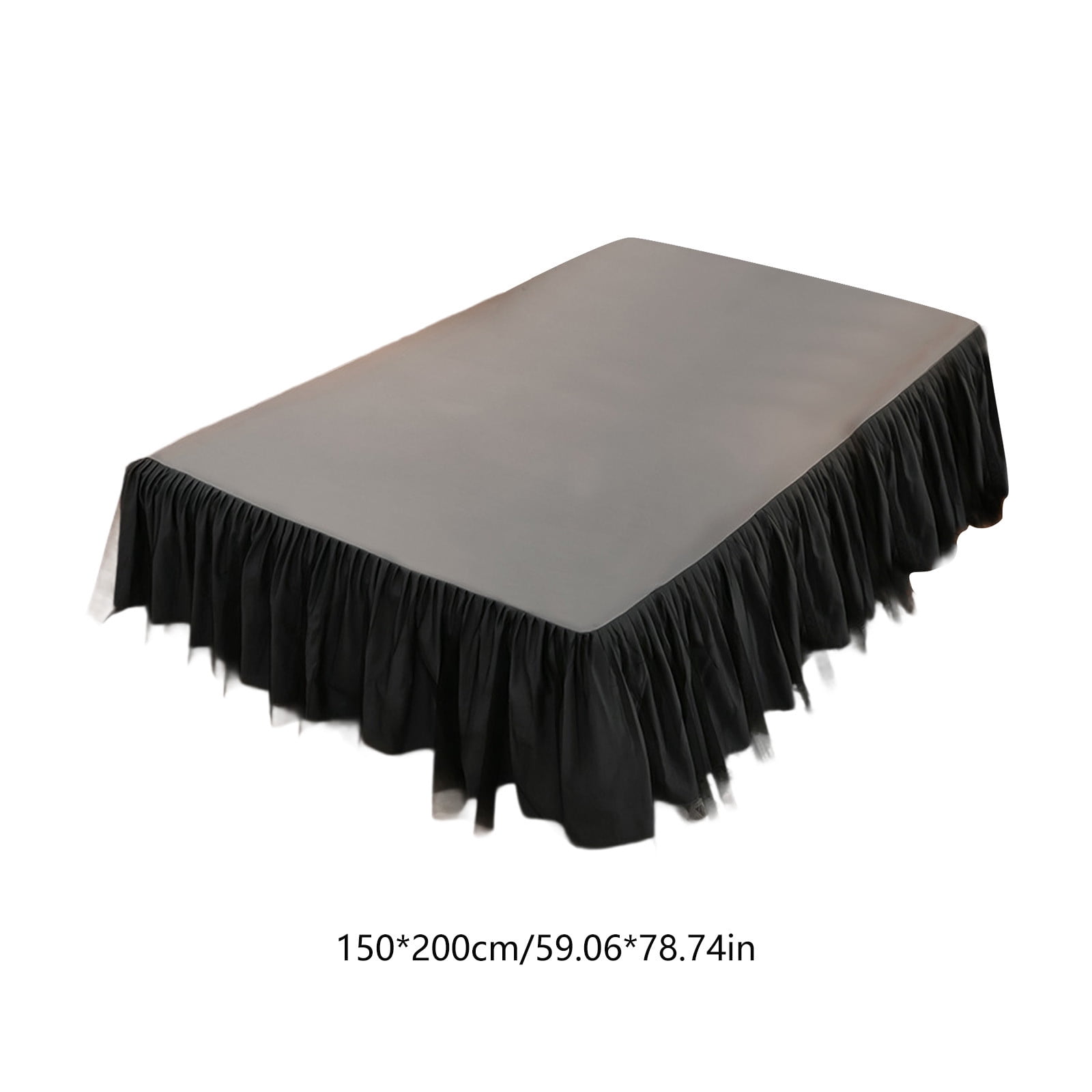 Tunhigl Queen Mattress Cover with Bed Skirt, Fitted Sheet, Anti-Slip Dust Barrier, Fitted Ruffle 15" Drop, Machine-Washable Microfiber, Deep-Pocket for 8-18" Mattress, Home Hotel Use Dark Gray