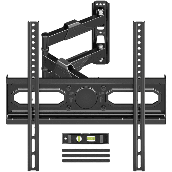 Mountory Full Motion TV Wall Mount for 26-60" TVs, Swivel and Tilt TV Mount with Single Stud, Max VESA 400x400, up to 77 lbs