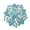 Peacock Blue, variant on UDIYO Brooch Pin Exquisite Anti-rust Silver Plated Rhinestone Round Blossom Flower Breastpin for Dating
