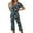 Black, variant on Womens Pajamas Sets Short Sleeve V Neck Top with Capri Pants with Pockets Casual Sleepwear Two Piece Summer Sets S-XXL