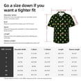 thumbnail image 5 of Sikiie Green Monster Print Men's Hawaiian Shirt, Summer Beach Button Pocket Short Sleeve T-Shirt,Medium, 5 of 7