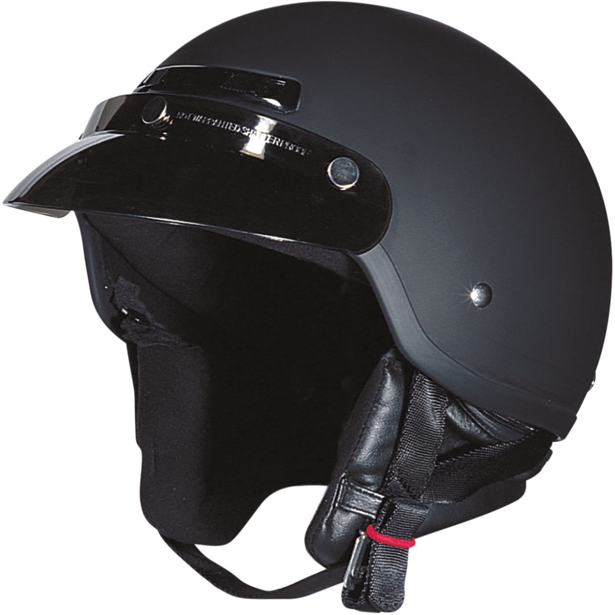 Z1R Drifter Helmet Half (Solid Black Flat, XLarge)