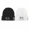 thumbnail image 3 of Sorrowso Trendy Beanie Hat Funny Sad Face Expression Knitted Hat All-match for Women Men, 3 of 11