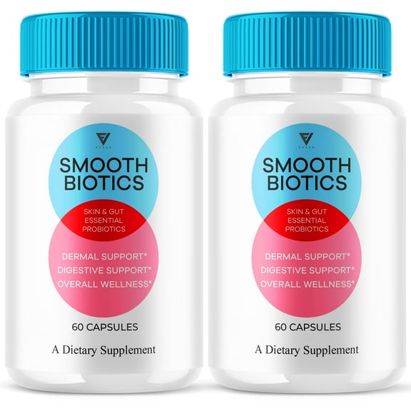 (2 Pack) Smooth Biotics Probiotic Supplement SmoothBiotics Pills (120 Capsules)