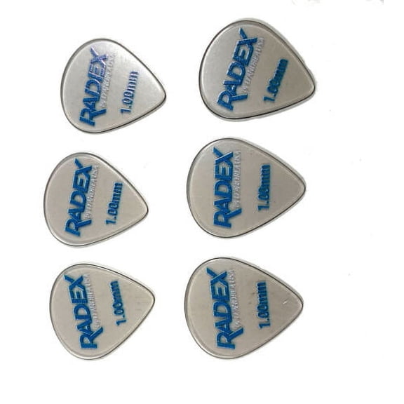 D'Andrea Guitar Picks  6 Pack  Pro Plec  351 Shape Large Round Tip  1.25mm