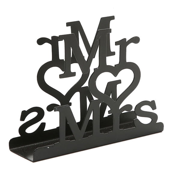 Ciwanning Heart Shaped 3D Tissue Holder Napkin Clamp Dispenser Stand Hollow Ornament for Wedding Birthday Party Dining Table Decoration Valentine's Day Gift