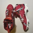 thumbnail image 4 of Ni - ke Ni - ke Air Jordan 7 Alpha Menace Oklahoma Sooners PLAYER EXCLUSIVE Cleats Mens 12, 4 of 5