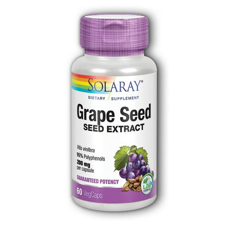 Grape Seed Extract 200 mg Solaray 60 VCaps (The Best Grape Seed Extract)