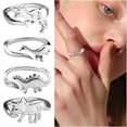 thumbnail image 2 of Lindo Anillo Ajustablebest Anillo de Plata Dinosaurio de Plata Giftdai Anillo Banda lindo Anillos, 2 of 8